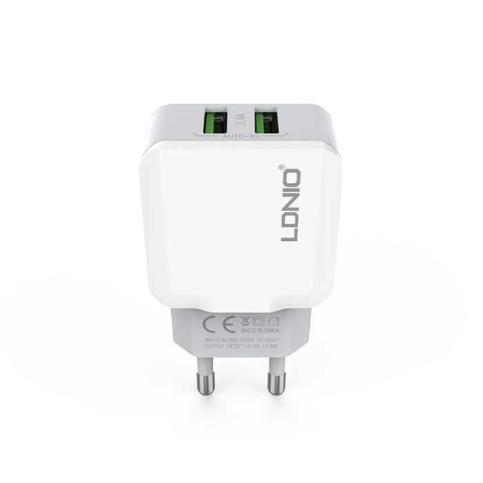 Adapter LDNIO A2202  220v 2xUSB 2,4A 12W bel - Image 3