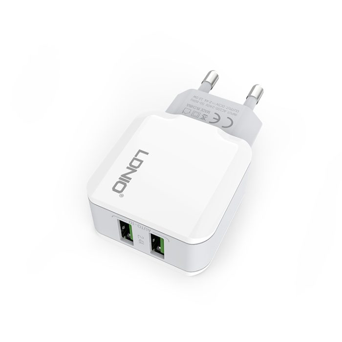 Adapter LDNIO A2202  220v 2xUSB 2,4A 12W bel - Image 4
