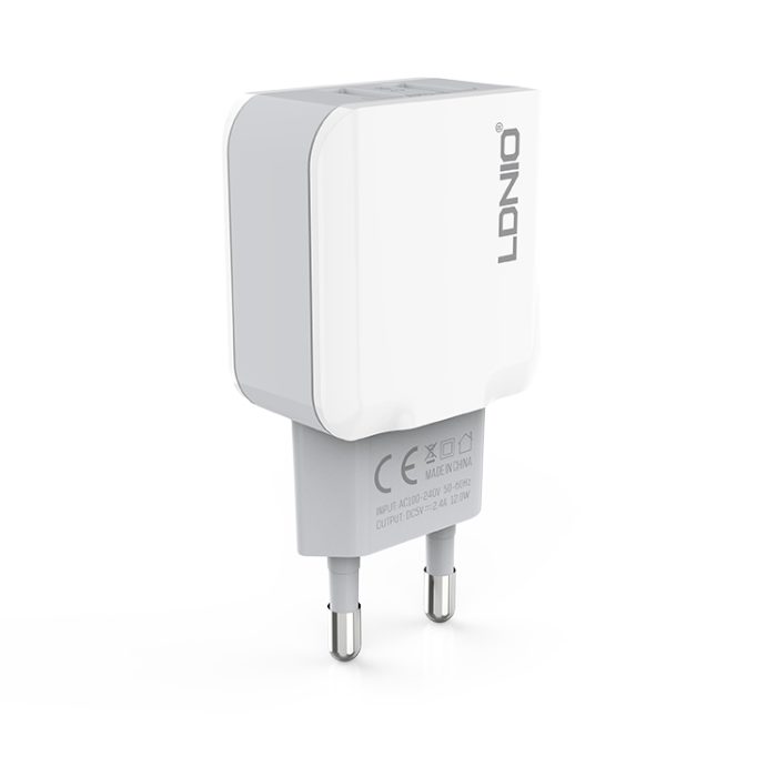 Adapter LDNIO A2202  220v 2xUSB 2,4A 12W bel - Image 6