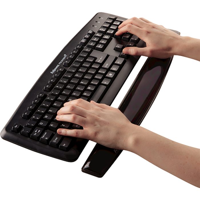 Fellowes Crystal Gel podloga za zapestje pri tipkovnici, črna - Image 3