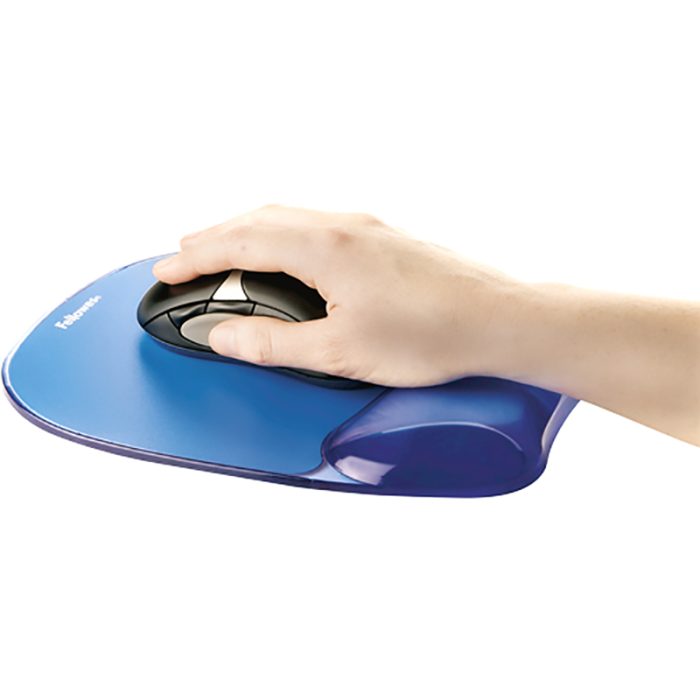 Fellowes Crystal Gel podloga za miško/počivalo za zapestje, modra - Image 3