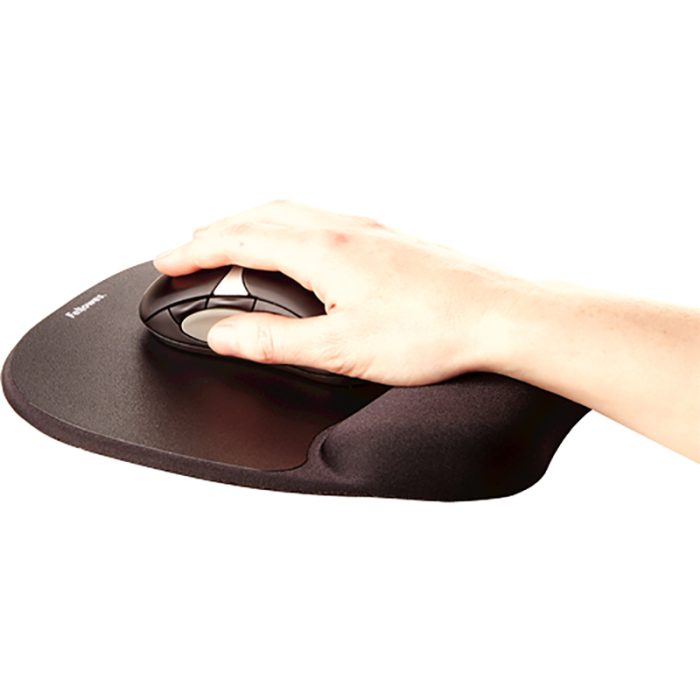 Fellowes Memory Foam podloga za miško z oporo za zapestje s spominsko peno, črna - Image 3