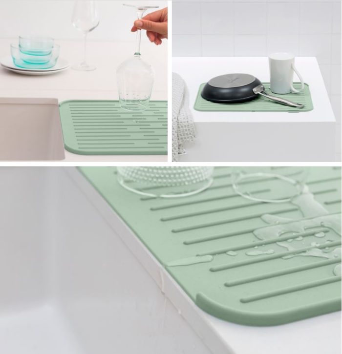 Brabantia silikonska podloga za sušenje posode mint - Image 3