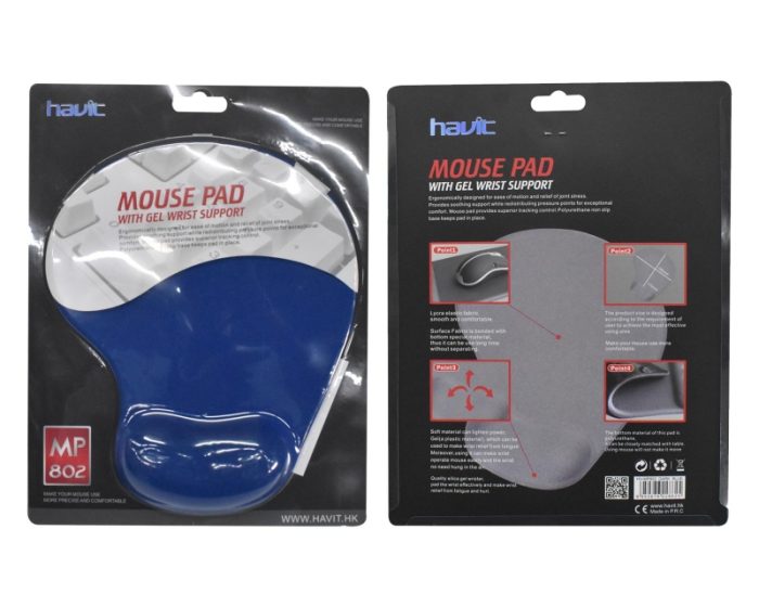 HAVIT GEL podloga za miško z naslonom za roko MP802 - Modra - Image 5