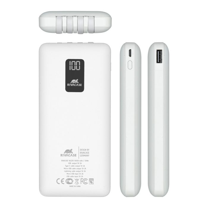 Rivacase VA2110 10000mAh  prenosna baterija s kabli