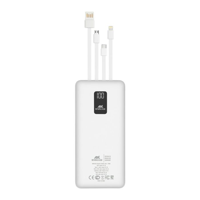 Rivacase VA2220 20000mAh prenosna baterija s kabli - slika 3