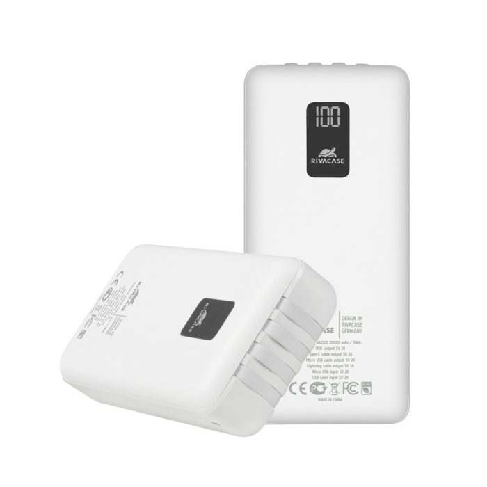 Rivacase VA2220 20000mAh prenosna baterija s kabli - slika 6