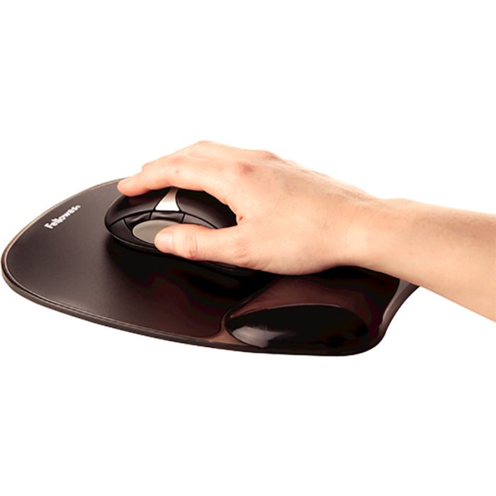 Fellowes Crystal Gel podloga za miško/počivalo za zapestje, črna - Image 3