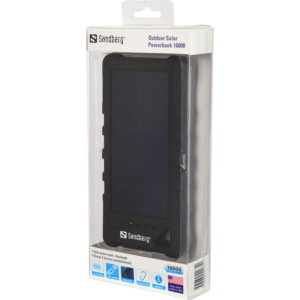 Sandberg Outdoor Solar Powerbank 16000 IP67 solarna prenosna baterija - Image 4