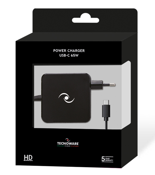 Tecnoware univerzalni napajalnik USB-C 65W s "Power delivery" funkcijo
