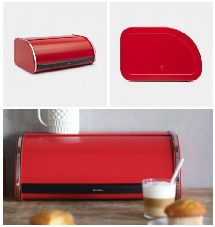 Brabantia posoda za kruh rdeča 484001 - slika 3