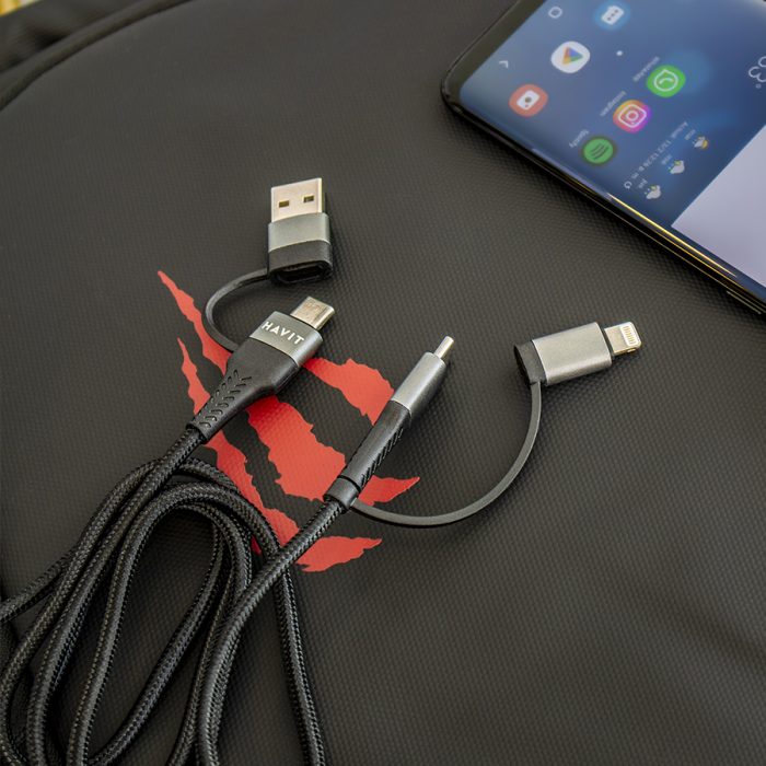 HAVIT kabel za polnjenje 4v1 USB / USB-C na USB-C / Lightning, 1M - Image 3