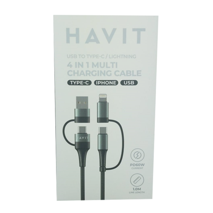 HAVIT kabel za polnjenje 4v1 USB / USB-C na USB-C / Lightning, 1M - Image 4