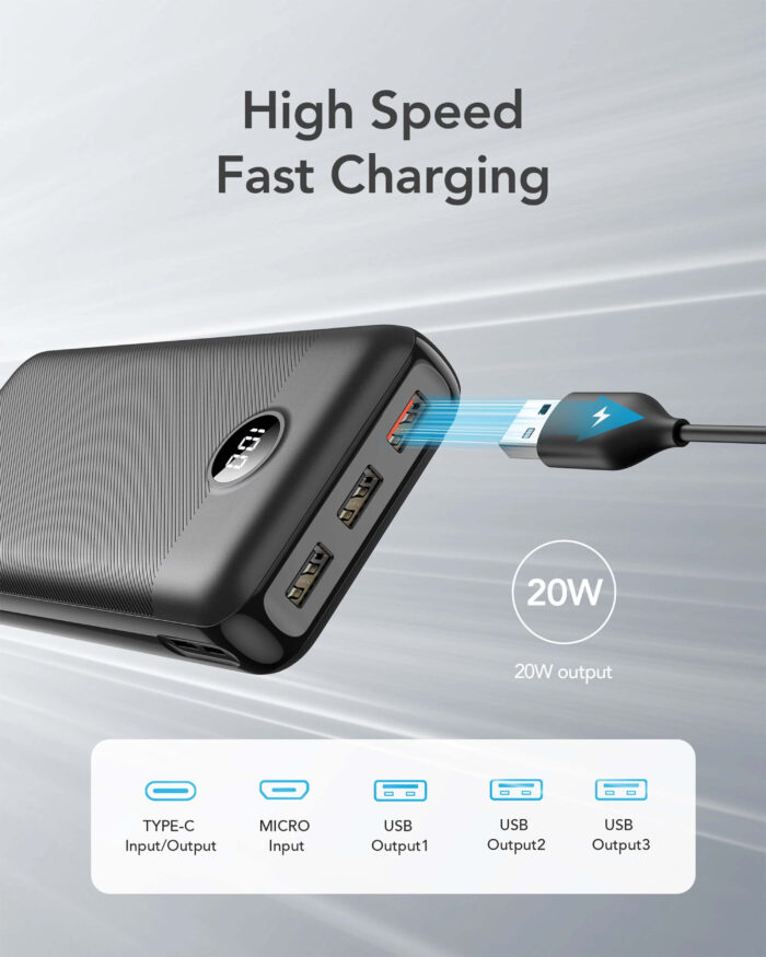 VEGER prenosna baterija L30 30000 mAh, črna - Image 3