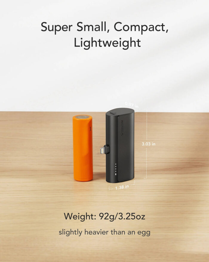 VEGER prenosna baterija PlugON Lightning 5000 mAh, črna - Image 4