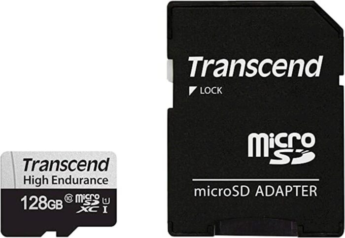 SDXC TRANSCEND micro 128GB 350V, Endurance, 100/45 MB/s, C10, U1, adapter - Image 3