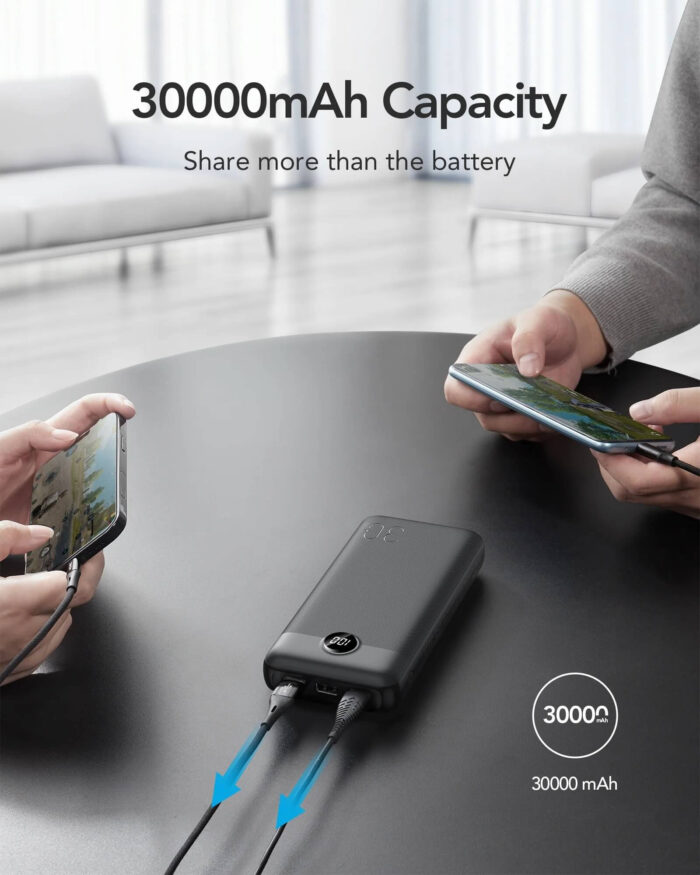 VEGER prenosna baterija L30 30000 mAh, črna - Image 5