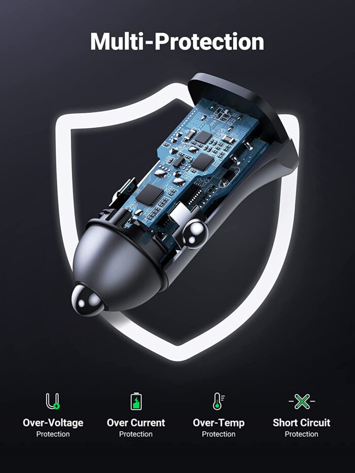 Ugreen avtopolnilec USB+USB-C QC 3.0 30W 10144 - box - Image 5