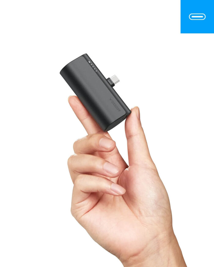 VEGER prenosna baterija PlugON-C 5000 mAh, črna