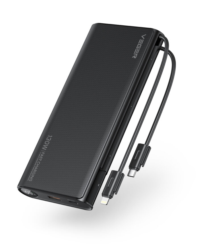 VEGER prenosna baterija TC130 25000 mAh, črna