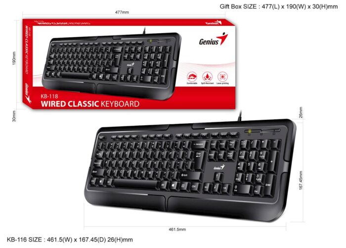 Tipkovnica Genius KB-118 USB - Image 4