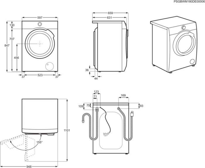 Pralno sušilni stroj AEG LWR73864O, UniversalDose, 8 kg + 5 kg, WiFi - Image 5