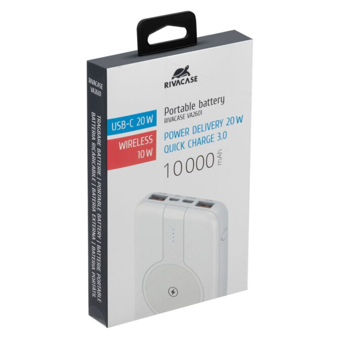 Rivacase VA2601 10000mAh brezžična polnilna prenosna baterija - Image 6