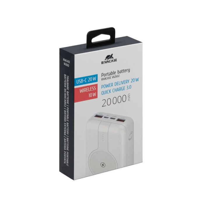 Rivacase VA2602 20000mAh brezžična polnilna prenosna baterija - Image 6