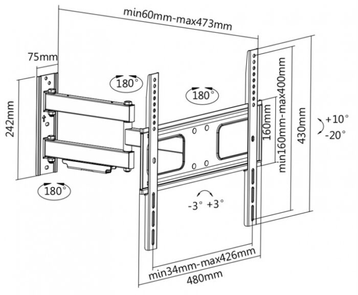 GoGEN nosilec za TV TURN L3 - Image 4