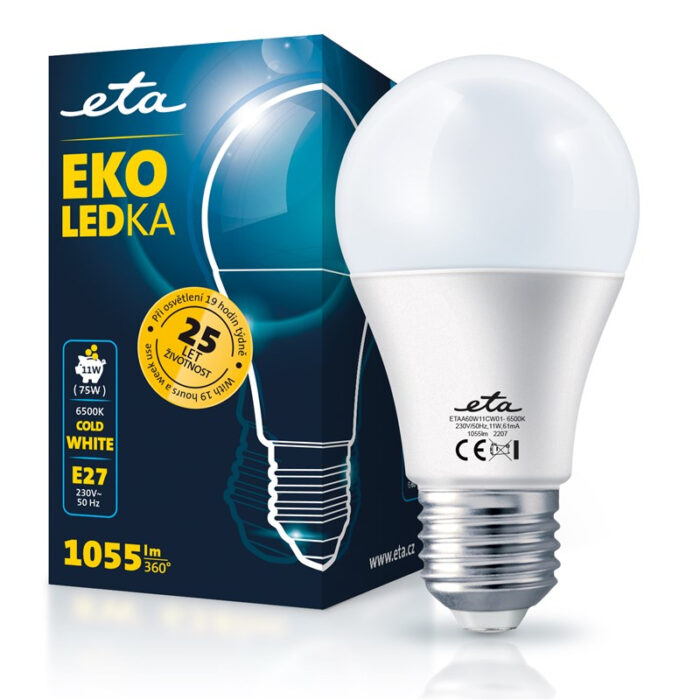 ETA LED žarnica 11W E27 [hladna bela, 6500K, 1055lm]