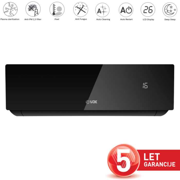 VOX klima naprava IJP12-PCPMWB + MONTAŽA [WiFi, Plasma Ster., Anti-PM 2.5, black]