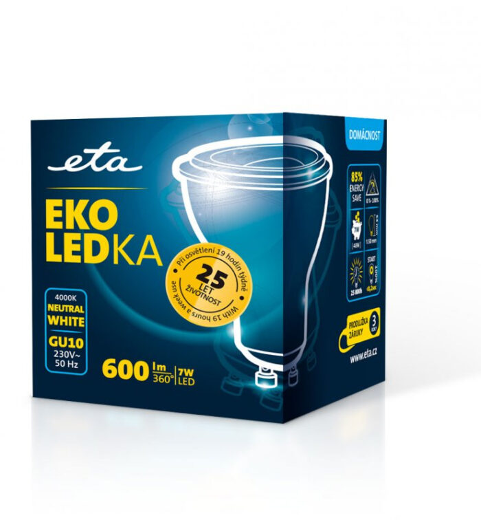 ETA LED žarnica 7W GU10 [nevtralno bela, 4000K, 600lm] - slika 3