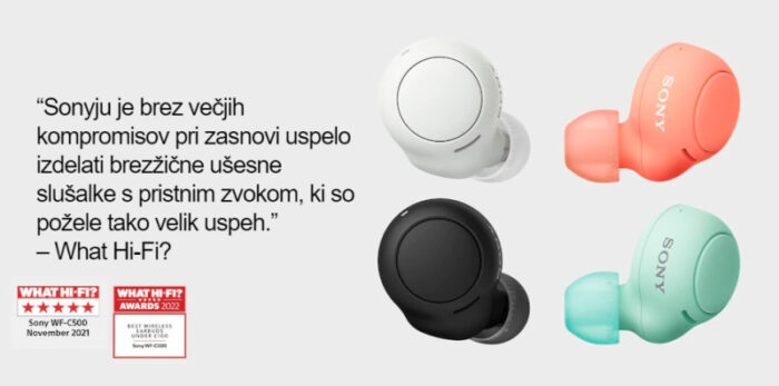 SONY BT slušalke WFC500D oranžne - Image 4