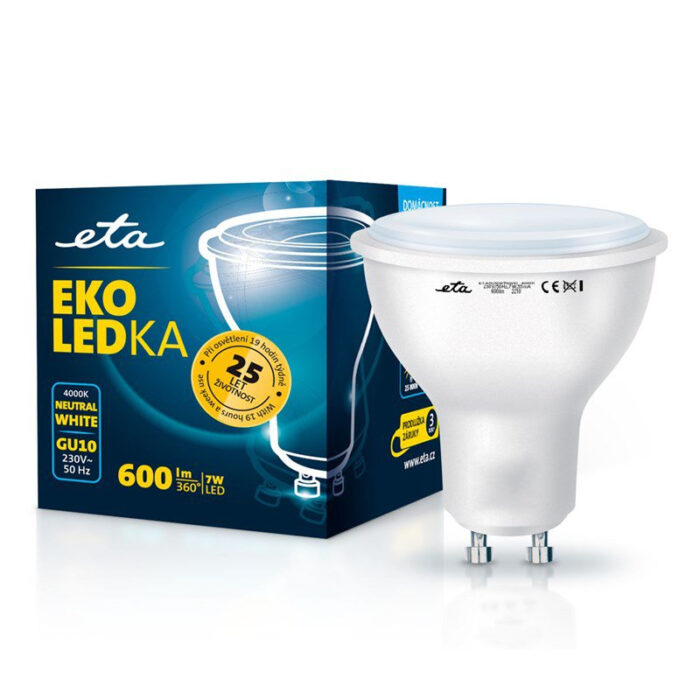 ETA LED žarnica 7W GU10 [nevtralno bela, 4000K, 600lm]