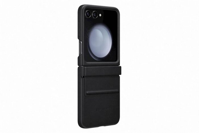 SAMSUNG GALAXY Z FLIP5 FLAP ECO-LEATHER CASE BLACK