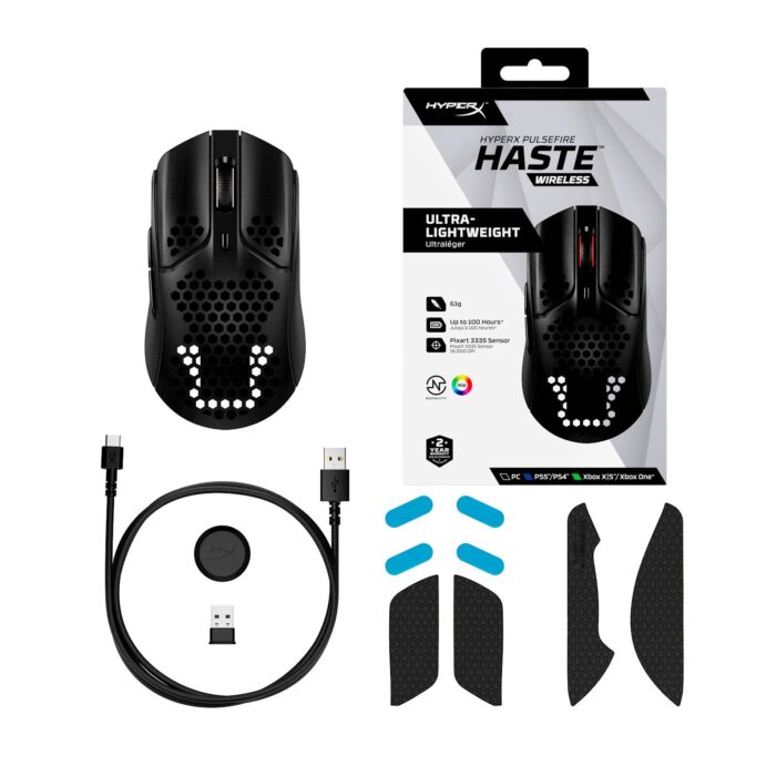 Miška HyperX Pulsefire Haste Wireless, RGB, gaming, 16000 DPI, Simetrične - Image 4