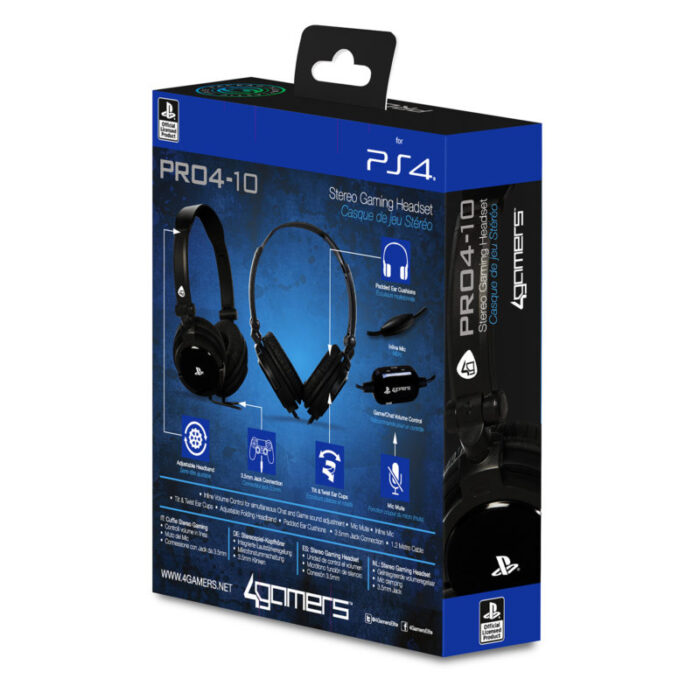 4GAMERS PRO4-10BLK GAMING SLUŠALKE črne barve - Image 3