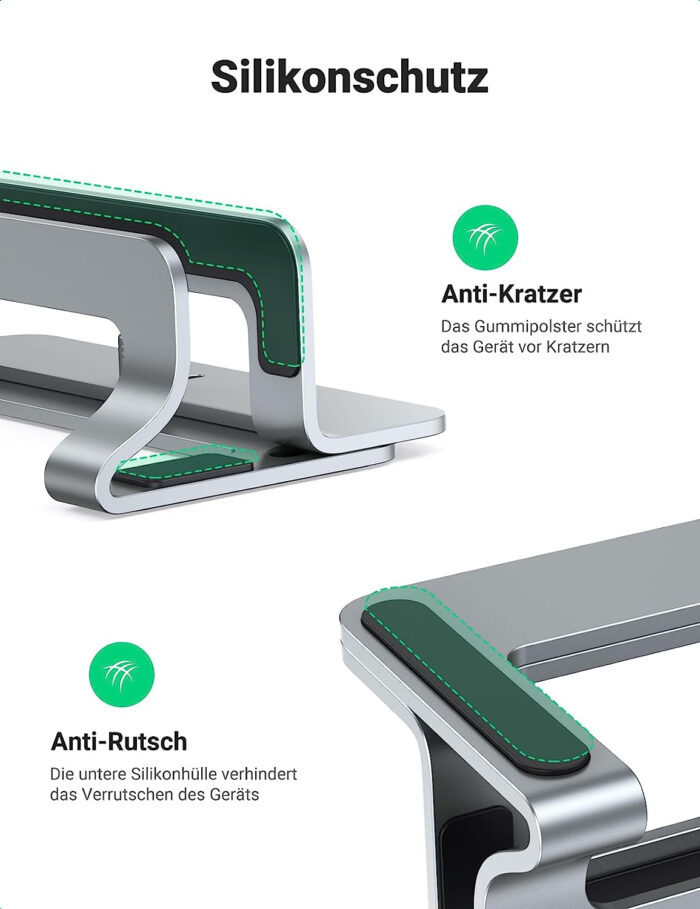Ugreen vertikalno aluminijasto stojalo za prenosni računalnik, za MacBook - Image 5