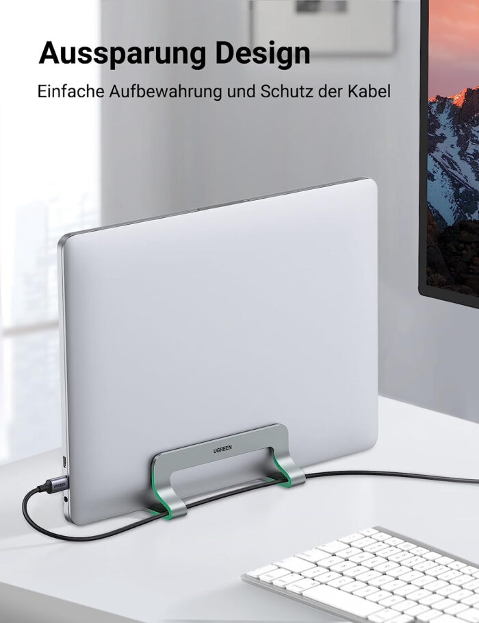 Ugreen vertikalno aluminijasto stojalo za prenosni računalnik, za MacBook - Image 6