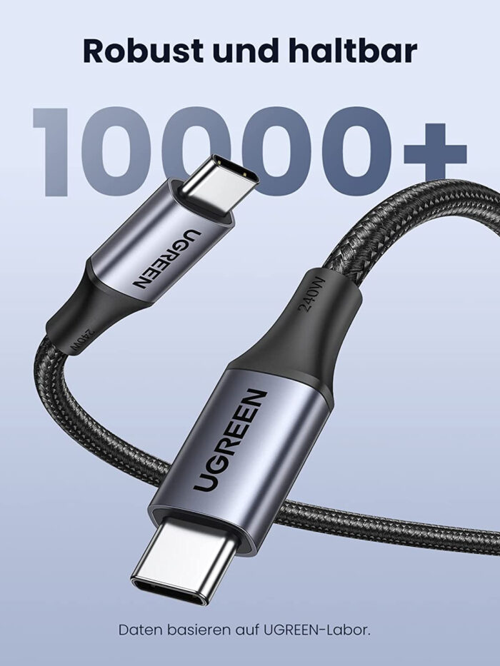 UGREEN 240W USB-C v USB-C polnilni kabel, 2M - Image 3