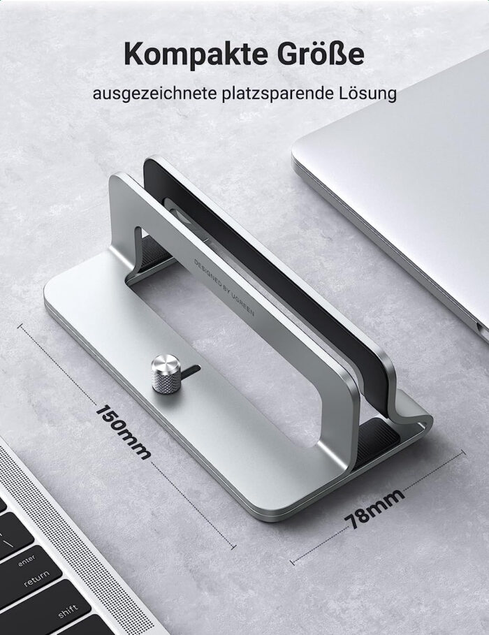 Ugreen vertikalno aluminijasto stojalo za prenosni računalnik, za MacBook - Image 3