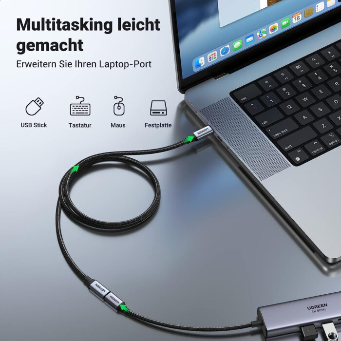 Ugreen USB-C podaljšek, 0,5M - PolyBag - Image 3