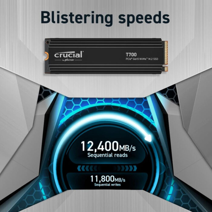 Crucial T700 1TB PCIe Gen5 NVMe M.2 SSD - Image 4