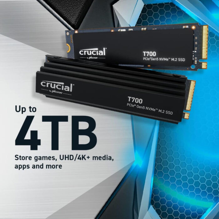 Crucial T700 1TB PCIe Gen5 NVMe M.2 SSD - Image 3