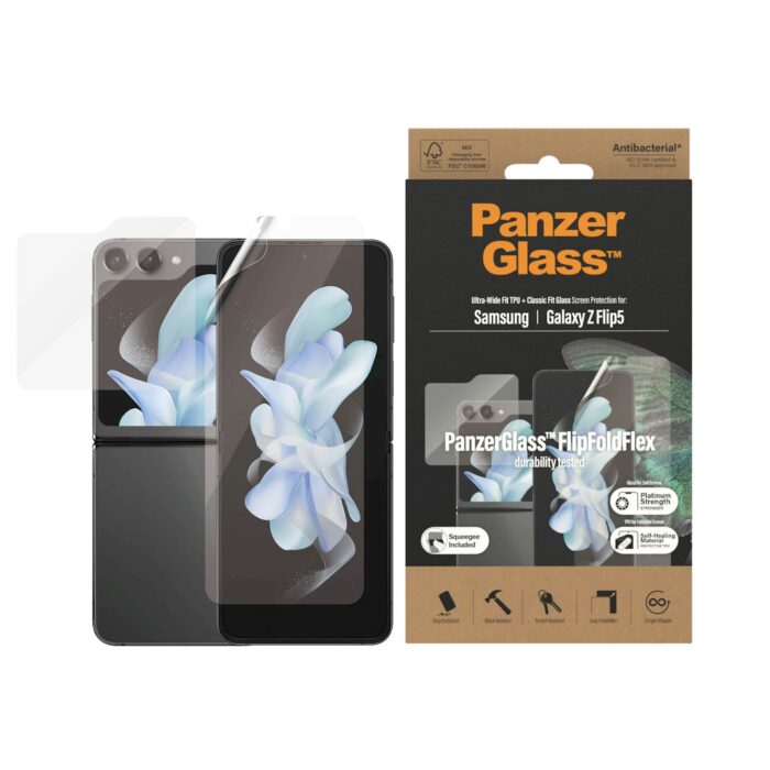PANZERGLASS GALAXY Z FLIP5 CF AB TPU FOLIJA+STEKLO - Image 3