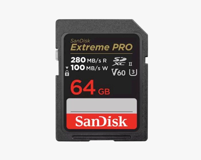 SDXC SANDISK 64GB EXTREME PRO, UHS-II, 280/100MB/s, V60, U3, C10