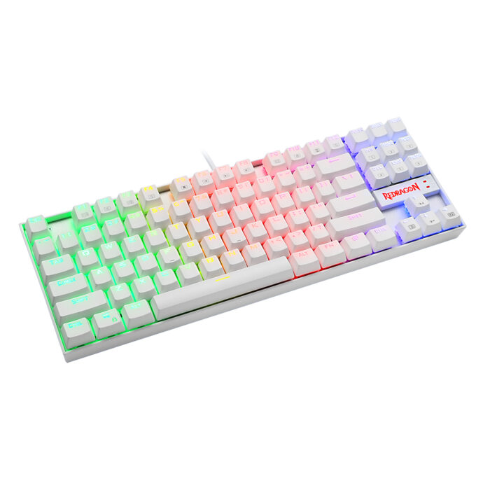 REDRAGON K552 KUMARA RGB GAMING MEHANSKA ŽIČNA TIPKOVNICA BELA - RDEČA STIKALA - Image 5