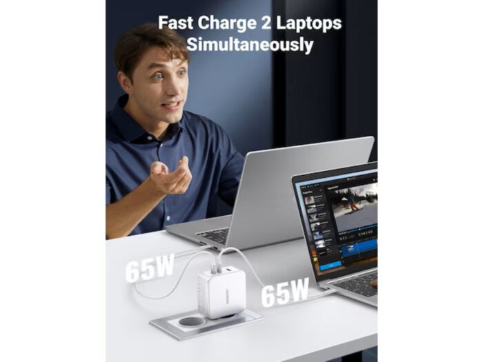 Ugreen Nexode 3 portni 140W USB-C polnilnik s PD 3.1 GaN Bel - Image 5