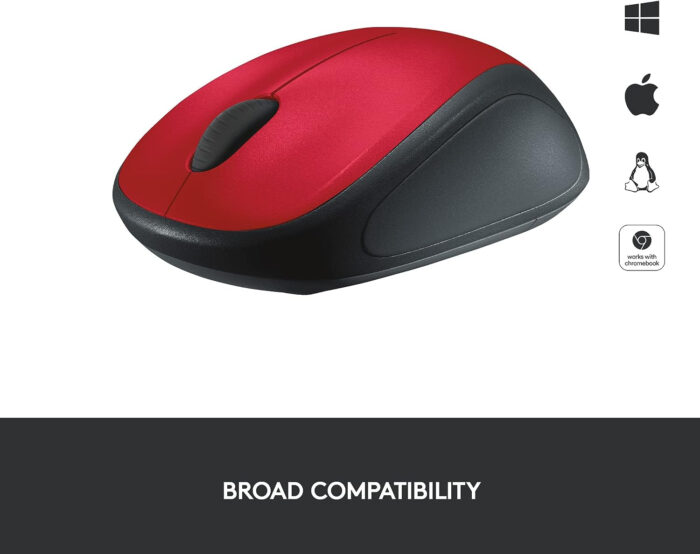 Logitech M235 Wireless mini miška, rdeča - Image 4