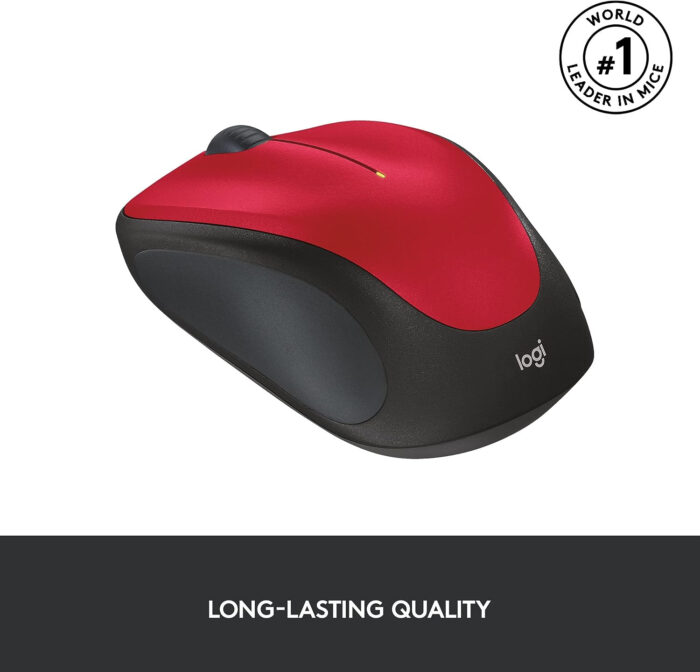 Logitech M235 Wireless mini miška, rdeča - Image 3